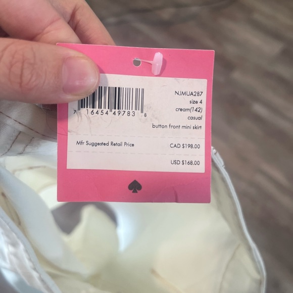 Kate Spade Button Front Mini Skirt - Picture 4 of 4